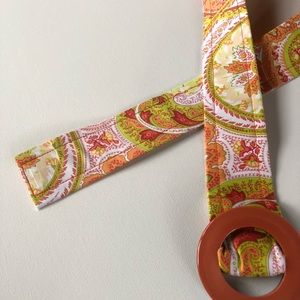 Fabric Belt with Orange Acrylic Belt